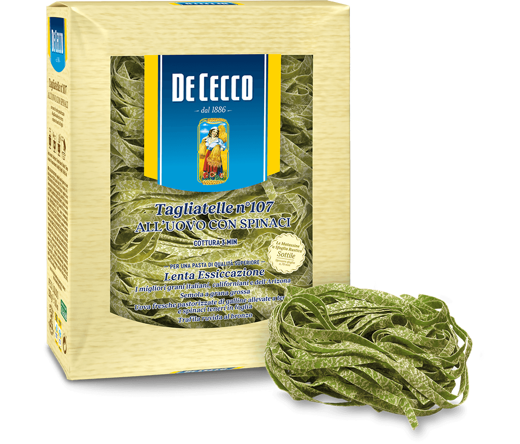 Tagliatelle all’uovo con spinaci - (Тальятелле со шпинатом) n°107 Tagliatelle all’uovo con spinaci - (Тальятелле со шпинатом) n°107